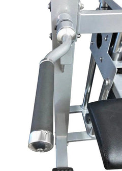 Muscle D Fitness dual function assisted chin-dip combo machine with adjustable settings and roller bearings for versatile upper body workouts.