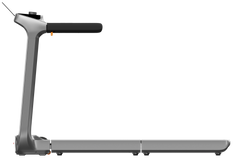 Walkingpad X218 foldable treadmill with digital display and safety handrails, capable of reaching 11.5 MPH for home use.