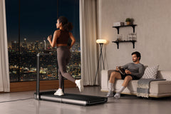 Walkingpad X25+ treadmill for walking and running, compact design with digital display, suitable for home use.
