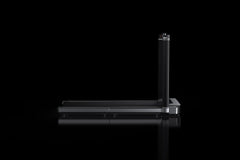 Walkingpad X25+ treadmill shown from the side, featuring a sleek design and compact profile for home fitness use.