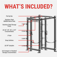 XM-5530-42 Viper Power Rack with Storage & Strap Safeties by XMARK