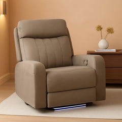 Rv Power Recliner With Massage Left Hand Polyhyde Fabric by ShipItFurniture