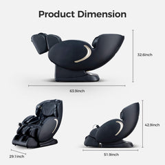 SAKSBY WHOLESALE dual motor power lift massage chair with full-body 3D zero-gravity Shiatsu features and app control in black.