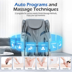 Bosscare Premium Full Body Zero Gravity Massage Chair by SAKSBY WHOLESALE in gray with AI voice and app control.