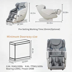 Bosscare Premium Full Body Zero Gravity Massage Chair by SAKSBY WHOLESALE in gray with AI voice and app control features.