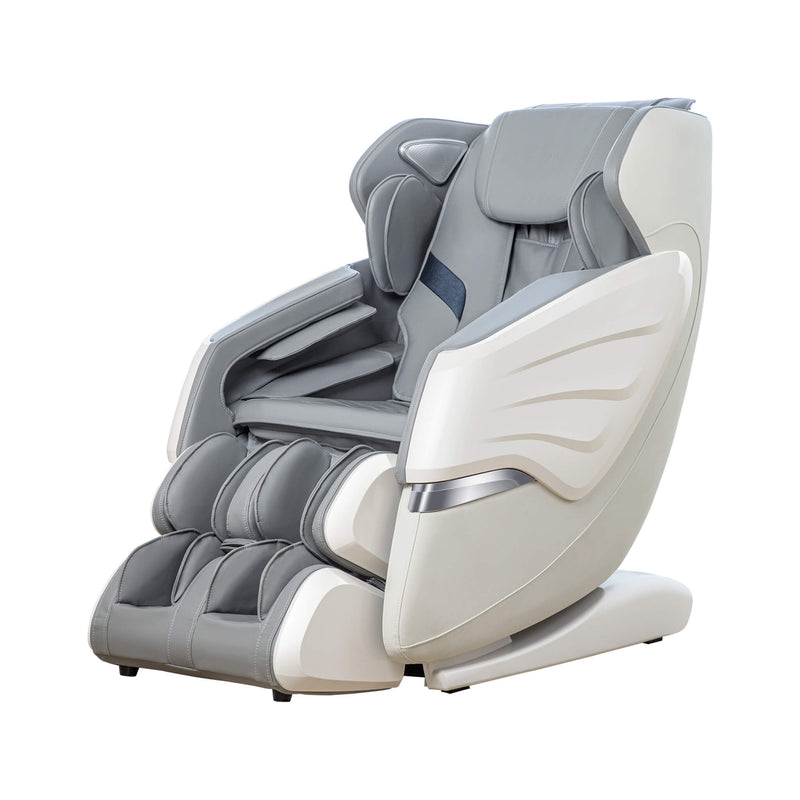 Bosscare Premium Full Body Zero Gravity Massage Chair by SAKSBY WHOLESALE, gray color, front-left view with AI voice and app control.