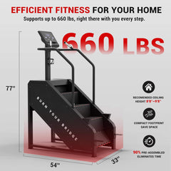 SAKSBY WholeSale Rovix commercial stair stepper with LED display and 15 resistance levels for indoor exercise and fitness training.