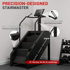 SAKSBY WHOLESALE commercial stair stepper with LED display and 15 resistance levels, featuring sturdy design and digital controls.