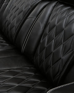 Black Leather Power Recliner With Adjustable Headrest by ShipItFurniture