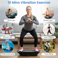 Black Berry Charmz full body vibration platform exercise machine with control panel and textured surface for fitness workouts.