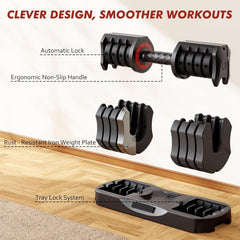 Adjustable Berry Charmz dumbbell set with multiple weight plates and handles, showing versatile free weights for strength training.