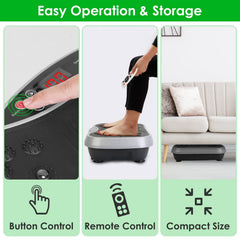Berry Charmz vibration platform exercise machine with resistant bands, showing a compact vibration plate for full-body workouts.