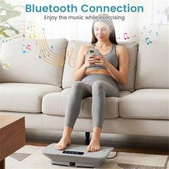 Gray Berry Charmz full body vibration platform exercise machine with control panel and textured surface for fitness workouts.