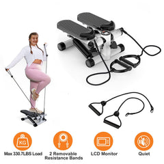 Mini fitness stair stepper for women by Berry Charmz, showing a compact exercise stepper device with textured stepping surface.