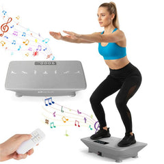 Gray Berry Charmz full body vibration platform exercise machine with digital display and sturdy design for fitness workouts.
