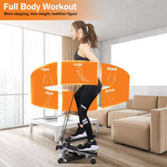 Mini fitness stair stepper for women by Berry Charmz, showing a compact exercise stepper with textured surface for cardio workouts
