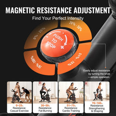 Berry Charmz exercise bike with adjustable magnetic resistance, featuring a sturdy frame and ergonomic seat for indoor cycling workouts.