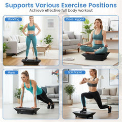 Black Berry Charmz full body vibration plate exercise machine with digital display and sturdy platform for fitness workouts