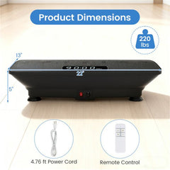 Black Berry Charmz full body vibration platform exercise machine with digital display and sturdy design.