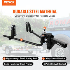 Berry Charmz weight distribution hitch kit for gym accessories, includes 1,000 lbs capacity, with metal components and adjustable parts.