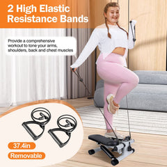 Mini exercise stepper for women by Berry Charmz, compact stair stepper for home fitness, with non-slip foot pedals.