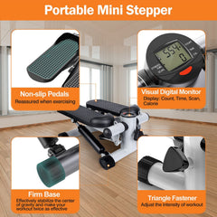 Mini fitness stair stepper by Berry Charmz for women, featuring a compact design with textured stepping surfaces for exercise.