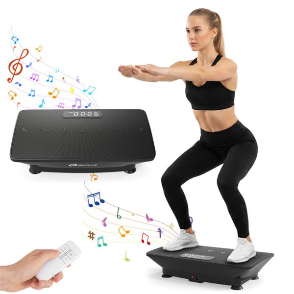 Black Berry Charmz full body vibration platform exercise machine with control panel and textured surface for fitness workouts.