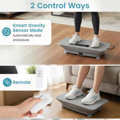 Gray Berry Charmz full body vibration platform exercise machine with control panel and sturdy base for fitness workouts.