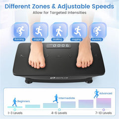 Black Berry Charmz vibration platform exercise machine with control panel and sturdy base for full body workouts.