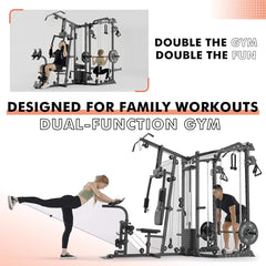 SAKSBY WHOLESALE Rovix Dual Station Smith Machine with Cable Crossover for home gym strength training equipment