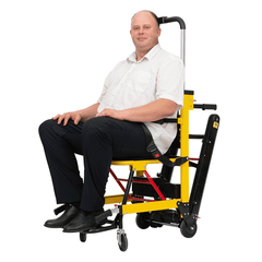 Dynamic Fluid Fitness electric stair climber wheelchair for elderly and handicap, supports up to 350 lbs, FDA-approved.