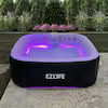 Cold plunge hot tub by Supply Chain Sources LLC with LED lights, inflatable square design, 130 aqua jets, cover, and accessories.