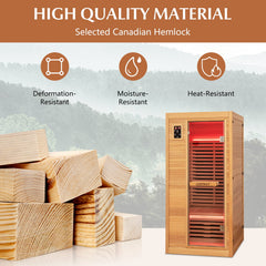Far Infrared Wooden Sauna Room for 1-2 person by Gamba Beauty