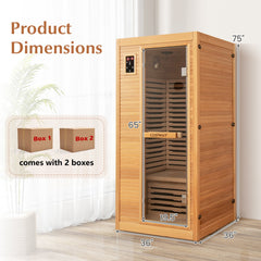 Far Infrared Wooden Sauna Room for 1-2 person by Gamba Beauty