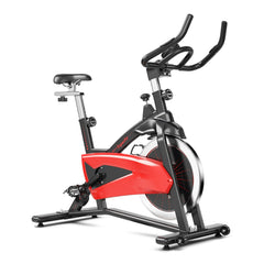 FH10005RB Magnetic Exercise Bike Fitness Cycling Bike with 35Lbs Flywheel for Home and Gym-Black & Red by DirectDeals