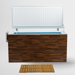 Fire Cold Plunge All In One Plunge tub in sleek black, designed for cold water immersion therapy.