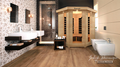 6 Person Indoor Infrared Full Spectrum Sauna by Modern Reform