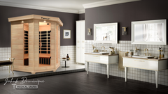 6 Person Indoor Infrared Full Spectrum Sauna by Modern Reform
