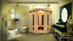 6 Person Indoor Infrared Full Spectrum Sauna by Modern Reform