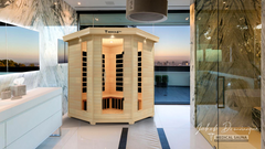 6 Person Indoor Infrared Full Spectrum Sauna by Modern Reform