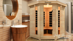 6 Person Indoor Infrared Full Spectrum Sauna by Modern Reform