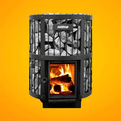 WKLE20GM Harvia GreenFlame Legend 240 Wood Sauna Stove by SAKSBY WHOLESALE