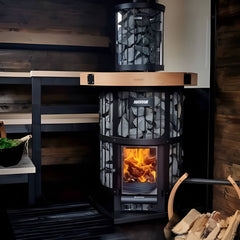 WKLE20GM Harvia GreenFlame Legend 240 Wood Sauna Stove by SAKSBY WHOLESALE