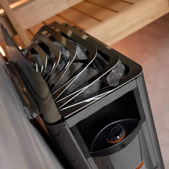 HSWS8U1B Harvia The Wall Stainless Steel Built-In Wall Mount Sauna Heater by SAKSBY WHOLESALE