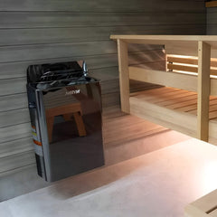 HSWS8U1B Harvia The Wall Stainless Steel Built-In Wall Mount Sauna Heater by SAKSBY WHOLESALE