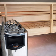 HSWS8U1B Harvia The Wall Stainless Steel Built-In Wall Mount Sauna Heater by SAKSBY WHOLESALE
