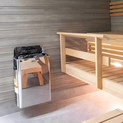 HSWS8U1B Harvia The Wall Stainless Steel Built-In Wall Mount Sauna Heater by SAKSBY WHOLESALE