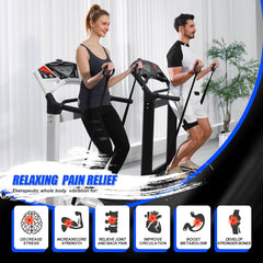 Heavy-duty Rovix 400LBS whole body vibration plate exercise machine by Saksby Wholesale, used for workout and pain relief.