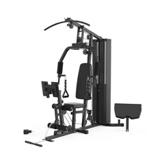 Heavy-duty SAKSBY WHOLESALE all-in-one home gym workout station for full-body strength training, front view.