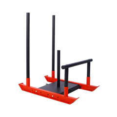 SAKSBY Wholesale Rovix heavy-duty iron weight strength training sled for muscle building, front right view of exercise machine